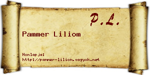 Pammer Liliom névjegykártya